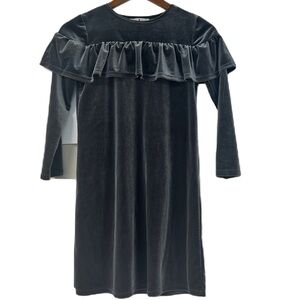 Indigo gray velour girls dress size 10